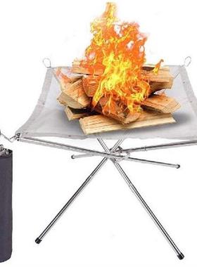 New Bonfire Campfire Pit Wood Stove Durable Fire Rack