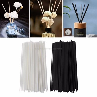 100Pcs 19cmx3mm Fiber Sticks Diffuser Aromatherapy Volatile