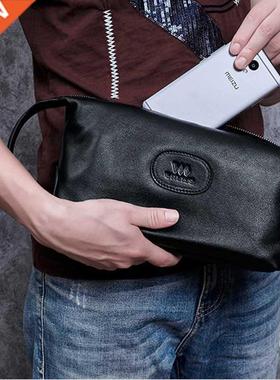 Wmnuo Hndbgs Men Leves Genuine Lether Clutch Wllet For