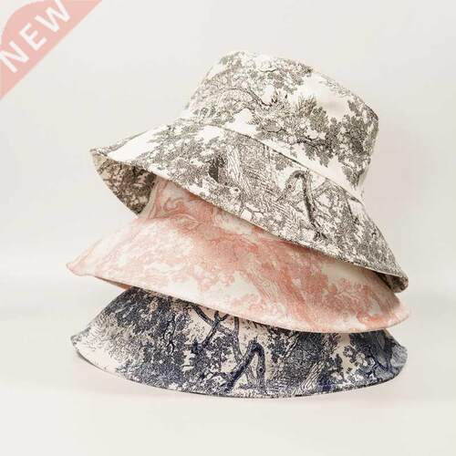 2022 New Design Luxury Ink Painting Jungle Animal Bucket Hat
