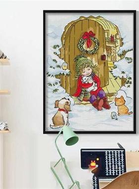 Cross Stitch 11CT Stamped Kits Printed Embroidery Cloth Need