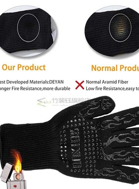 Heat Resistant BBQ Gloves Cooking Baking Barbecue Oven Glove