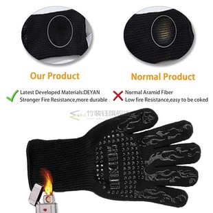 Heat Resistant BBQ Gloves Cooking Baking Barbecue Oven Glove