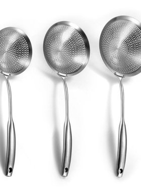 Kitchen Stainless Steel Skimmer Strainer Spoon Colander Ladl
