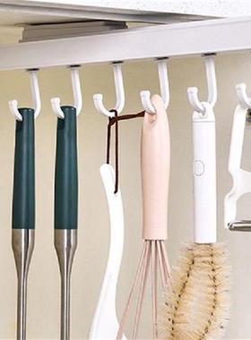 Kitchen Under Cabinet Closet Hanger with 6 Hooks Elescopic