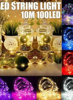 10m 100 LEDs String Lights for Xmas Garland Lamp Party Weddi