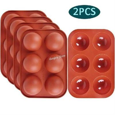 Silicone Baking Molds Chocolate Cake Mold with 6 Semi