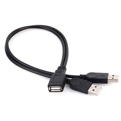 New USB 2.0 1 Female To 2 Male Y Splitter Data Sync Chargin