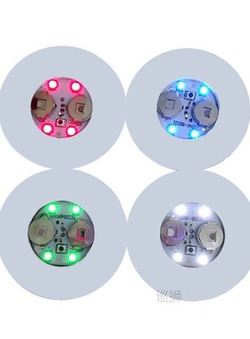 10pcs Wine Bottle LED Coasters Lights Drinking Glass Color C