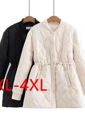 winter fat large women plus size cotton padded coat jacket