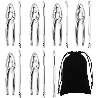 Seafood Tools Set Including 7 Forks and 6 Lobster Crab