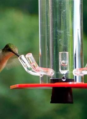 Hanging Tube Hummingbird Feeder Hanging Bright Transparent W