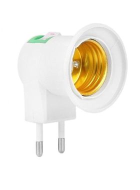 Practical E27 LED Light Socket To EU Type Plug Adapter