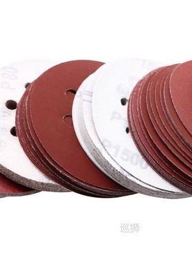 100pcs 5Inch 125mm Round Sandpaper 8 Holes Disk Sand Sheets
