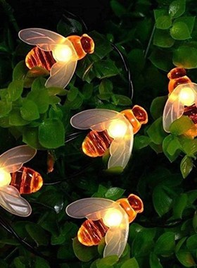 5M Solar Lights String 20 Led Honey Bee Shape Solar Powered