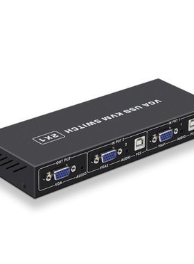 USB KVM Switch Selector 2 In 1 Out Computer Switcher Selecto