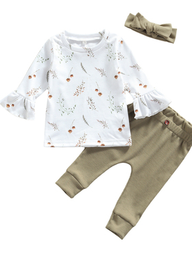 Citgeett Autumn Newborn Baby Girl Clothes Set Floral Printed