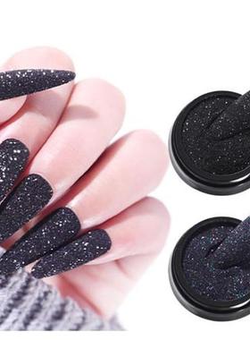 1Box Starlight black gauze powder Sugar Glitter Nail Dust La