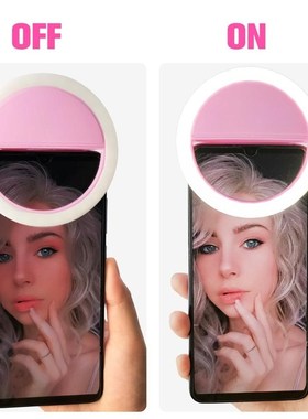 Selfie Ring Mobile Phone Clip Lens Light Lamp Litwod Led Bul