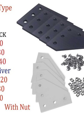 2/5/10Pcs Black/Silver 3D Printer 2020/3030/4040 90 Degree