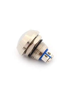 12mm Waterproof Nickel Metal Push Button Switch Plated