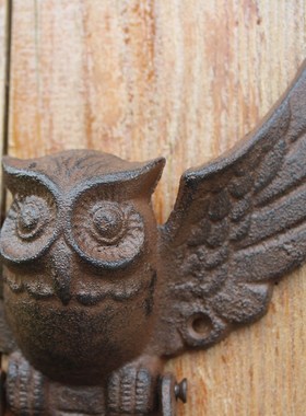 JD American Style Iron Knocker Crafts Vintage Owl Door Knock