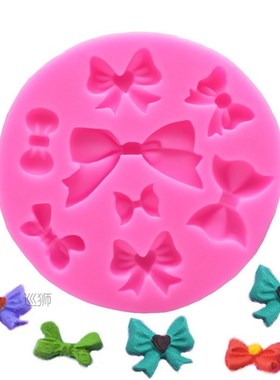 DIY handmade baking mold 8 with bowknot birthday cake decora