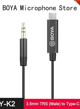 BOYA BY K2 3.5mm TRS to Type C Adapter Cable for HUAWEI OPP