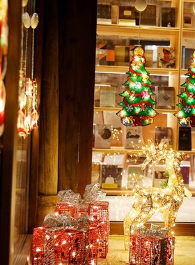 Christmas Decoration Lighted Window Hanging Decor Xmas Light