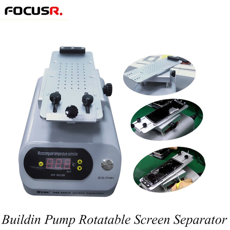 Rotatable Buildin Vacuum Pump LCD Screen Glass Heating Separ