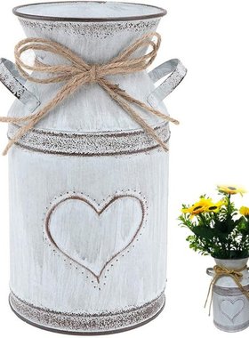 Vintage Style Flower Vase Iron Flower With Heart Patterns Ho