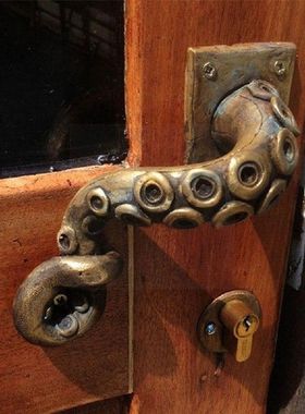 Classic Steampunk Vintage Octopus Door Handle Steampunk
