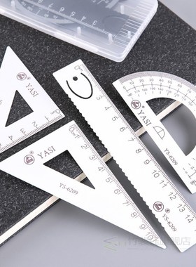 4 pcs/Set Square Triangle Ruler School Students Drafting Too