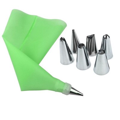 14Pcs/Set Reusable Icing Piping Nozzles Set Pastry Bag DIY C