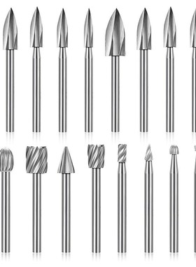 20 Pcs Wood Carving Drill Bit Set Includes HSS Engraving Dri