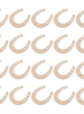 Wood Wooden Horseshoe Unfinished Slices Cutouts Blank Diy