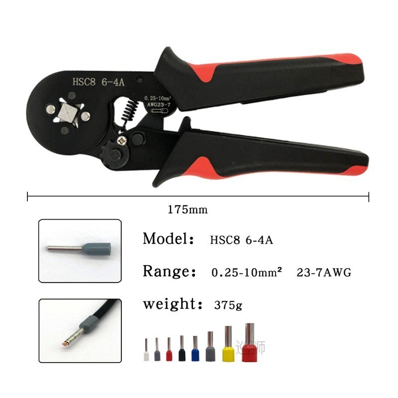 700PCS Tubular Terminal Crimping Tool HSC8 6-4 0.06-10mm2 28