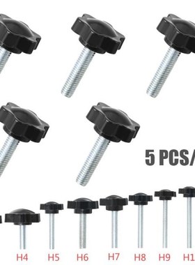 5pcs/kit M6 Diameter Pole length 10-60mm Star Shaped Head Kn