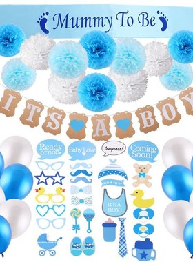 mummy to be shoulder strap baby shower set boy photo props