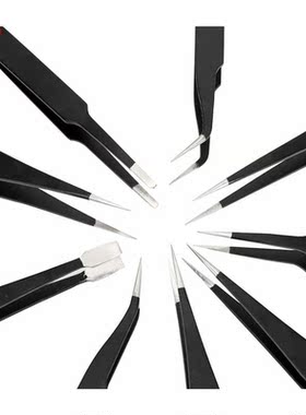 9 Piece Anti Static ESD Tweezers Set for Electronics Phone R
