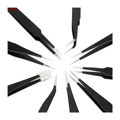 9 Piece Anti Static ESD Tweezers Set for Electronics Phone R