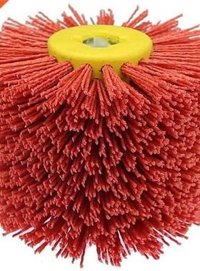 Red Abrasive Wire Drum Brushes Deburring Polishing Buffing W