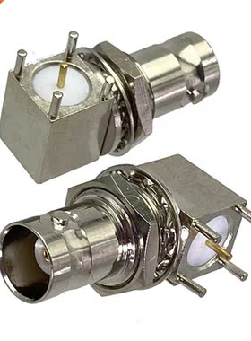 10pcs Connector BNC Jack Female Bulkhead Right Angle Solder