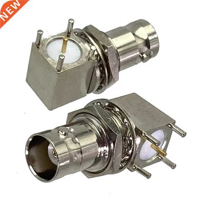 10pcs Connector BNC Jack Female Bulkhead Right Angle Solder