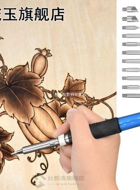42PC Pyrography Tool Wood Working Burning Pen Set 60W Adjust