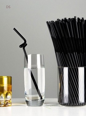 100Pcs/Pack Flexible Straws Drink Straw Reusable Silicone Dr