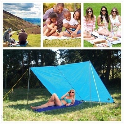 Outdoor Tent Tarp Awning Sun Shade Rain Shelter Beach Campin