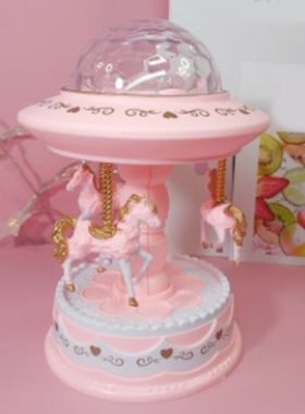 Light Projection Carousel Music Box Lightweight Beautiful