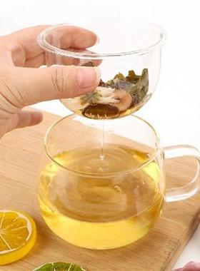 350ml Heat Resistant Glass Tea Cup with Infuser and Lid