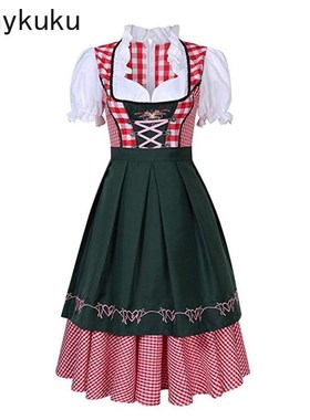 Womens German Bavarian Dirndl Dress Oktoberfest Traditional